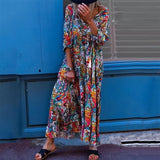 Gypsy Girl Outfits V-neck Wrinkle Loose
