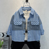 Toddler Boys Sweater Boys Autumn Wear Denim Jacket Spring and Autumn
