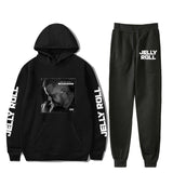Jelly Roll Hoodie Jelly Roll Peripheral Printed Sweater Sports Two-Piece Suit
