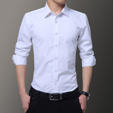 Men Shirts Long Sleeve Slim Fit Shirt