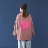 Valentine's Day Jacket Autumn Blue Background Heart Shape Printed plus Size Casual Men's Jacket