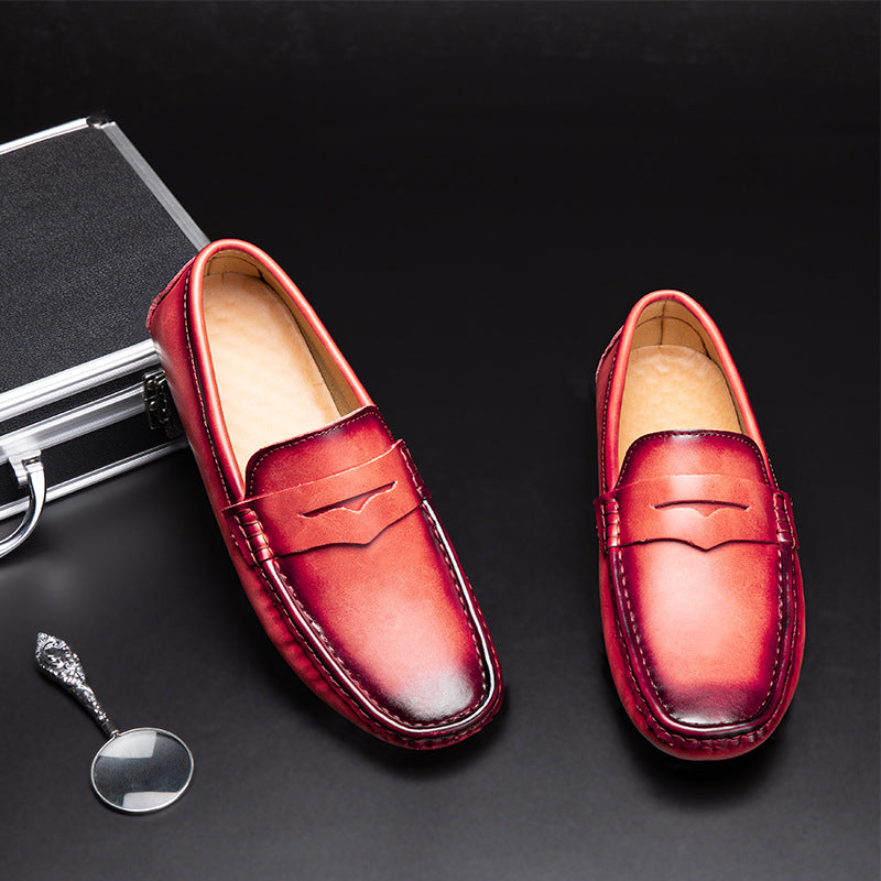 Men's Loafers Relaxedfit Slipon Loafer Men Shoes Men's Breathable Casual Shoes British Plus Size Leather Shoes