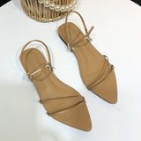 Women Black Dress Shoes Sandals Summer Thin Strap Sandals