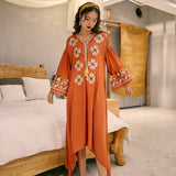 Coachella Music Festival Outfits Summer Bell Sleeve Long Dress Loose Dress for Women