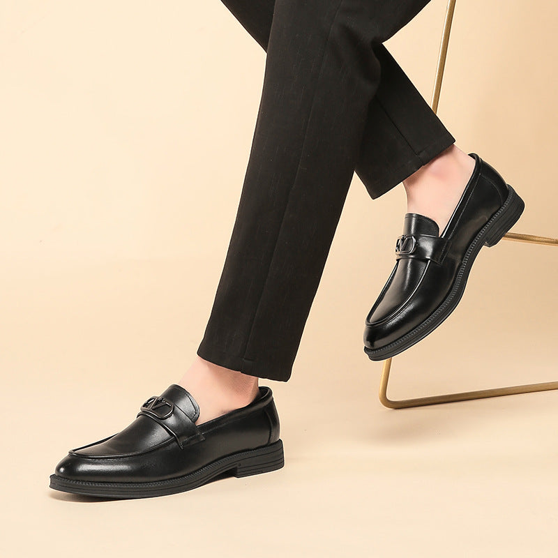 Men's Dress Shoes Classic Leather Oxfords Casual Cushioned Loafer Business Formal Wear Leather Shoes Men