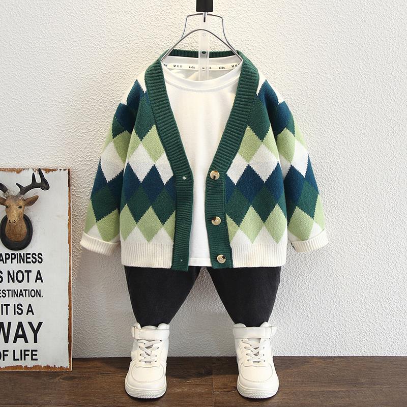 Toddler Boys Sweater Spring and Autumn Sweater Coat Casual