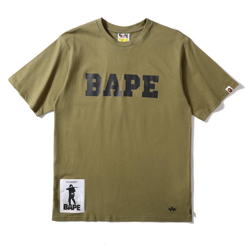 Bathing Ape T Shirt Summer Letter Print Camouflage Short Sleeve T-shirt