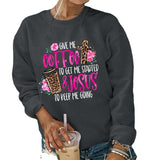 Merry and Bright Sweatshirts round Neck Long Sleeve Sweater Dazzling Color Letters Printed