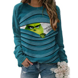Men and Women Grinch Sweater Christmas Casual Sweatshirt