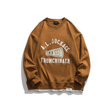 Man Fall Outfis Autumn Couple Wear Towel Embroidery Fake Two-Piece round Neck Sweater Men's and Women's Hip Hop Casual Coat