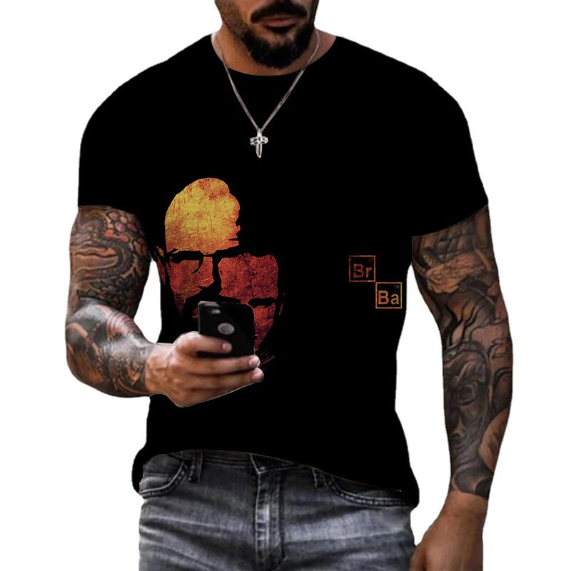 Heisenberg T Shirt Men'S Short-Sleeved T-Shirt Deadly Poison Artist Printed Men'S T-Shirt