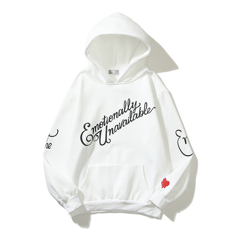 Kanye West Sunday Service Hoodie Eu Heart Vintage Distressed Puff Print Logo Hooded Sweater