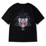 Men T-Shirts Tiger Print Loose Half Sleeve