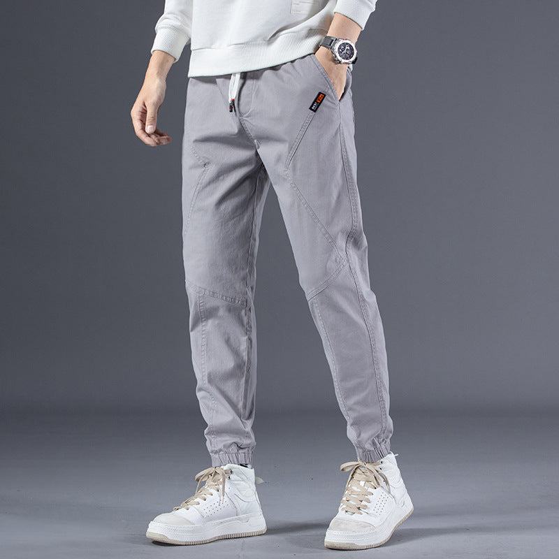 Cuffed Cargo Pants Men's Spring and Summer Pants Men's Spring Loose