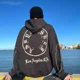 Askyurself Hoodie Men's Clothing Hip Hop Print Velvet Padded Hooded Sweatshirt