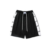 Men Shorts Summer Letter Print Stitching Casual Sports Pants