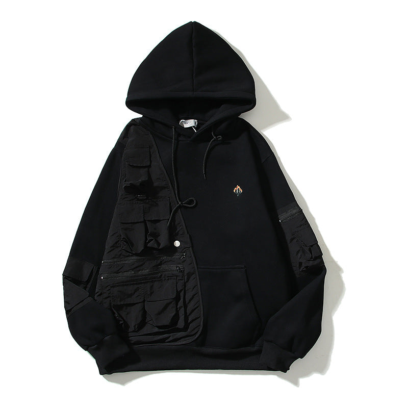 Kanye West Sunday Service Hoodie Autumn And Winter Embroidery Logo Stitching Velvet Padded Hooded Sweatshirt