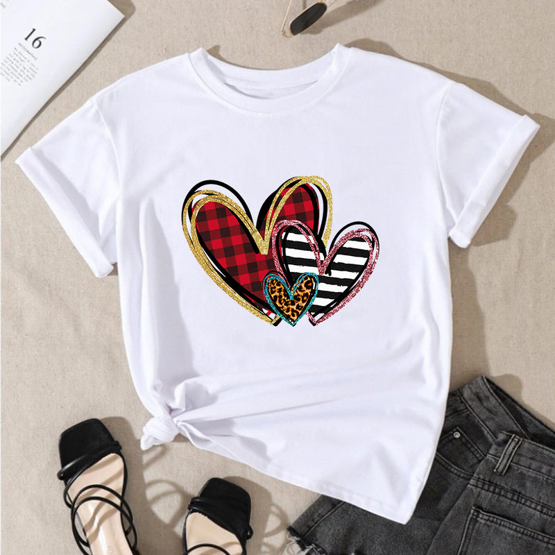 Valentine's Day T Shirt Spring/Summer Short-Sleeved T-shirt Top