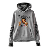 Pop Smoke Hoodies Rapper Print Fake Two Pieces with Cap