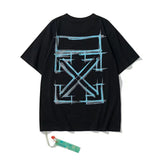 Off White T Shirts Marker Pen Sketch Arrow Print