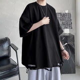 Men T-Shirts Loose Half Sleeve Print