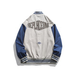 Man Fall Outfis Retro Alphabet Embroidered Baseball Uniform Coat Loose Jacket