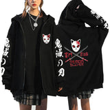 Anime Hoddies Anime Kimetsu No Yaiba Zipper Sweater
