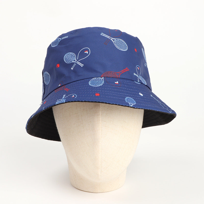 Bucket Hat Fishing Cap Cotton Print Fisherman Hat Printing Double-Sided Fashion Badminton
