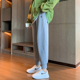 Grey Sweatpants Winter Super Soft Fleece-Lined Thickened Gray Casual Sports Pants