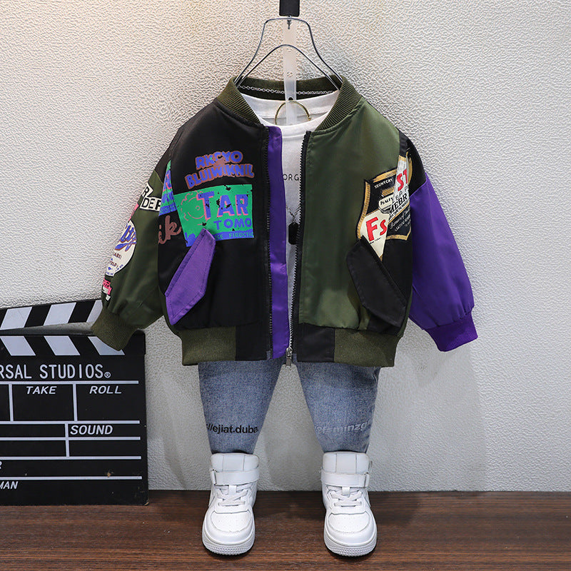 Toddler Boys Jackets Boys' Jacket Spring Baseball Uniform