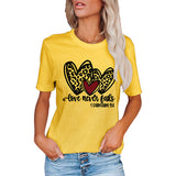Valentine's Day T Shirts Couples Summer Women's round Neck Short Sleeve T-shirt Women's Printed Top