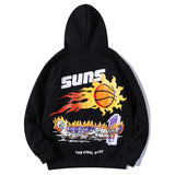 Kanye West Sunday Service Hoodie Autumn And Winter Suns Printing Hooded Fleece Lined Sweater Couple