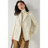 Gloria Vanderbilt Lapel Large Patch Pocket Small Suit Short Jacket