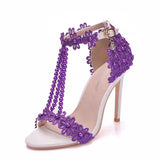 Nude Heels for Wedding Sandals Buckle Strap Shoes High Heel Sandals