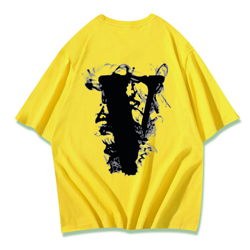 Vlone T Shirts Printed Men'S And Women'S Short-Sleeved T-Shirt