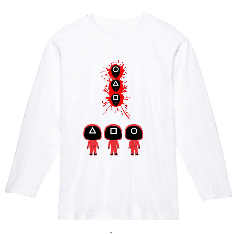 Squid Game Costume Printed Men's and Women's Long Sleeves T-shirt