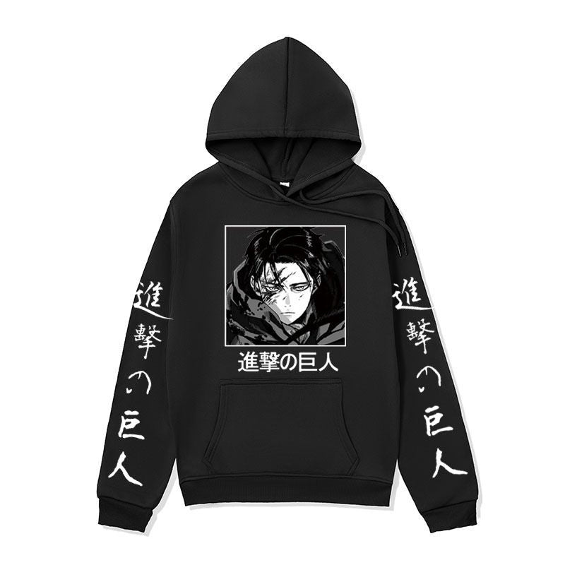 Anime Hoddies Brushed Hoody Autumn and Winter Attack on Titan Series Hoodie Jacket Men