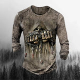 Skull Apparel Long Sleeve round Neck Printed Skull