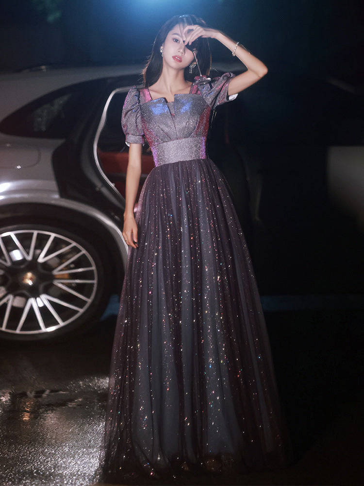 Mauve Dress Bridesmaid Evening Dress Women's Banquet Purple Host