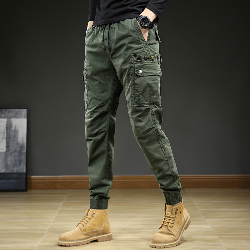 Cuffed Cargo Pants Summer Menswear Pants Casual Pants Loose