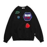 Crew Neck Sweatshirts for Men Men's Autumn round Neck Sweater Towel Embroidery Solid Color Top for Men
