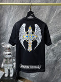 CHH Chrome Hearts T Shirts Angel Wings Cross Short Sleeve T-shirt