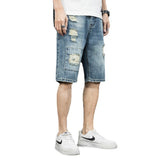 Men Jorts Men's Denim Blue Fifth Pants Vintage Shorts