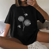 Valentine's Day T Shirts Couples Colorful Reflective Sequins Heart Printing Loose Short Sleeve T-shirt