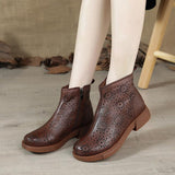 Highway Flat Sandals Flat Leather Sandal Boots Retro Comfort Mom Shoes