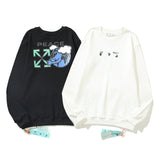 Off White Sweatshirts Arrow Round Neck Sweater Loose Bottoming Shirt