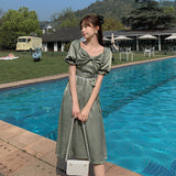 Regency Dress Tea Break Court Retro Minority First Love Mori Style Short Sleeve Dress