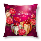 Valentine's Day Pillow Covers 4 Piece Random Styles Together, Love Heart Peach Skin Fabric Valentine's Day Pillow Cover Car Office Sofa Cushion