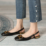 Nude Low Block Heel Sandals Closed Toe Low Heel