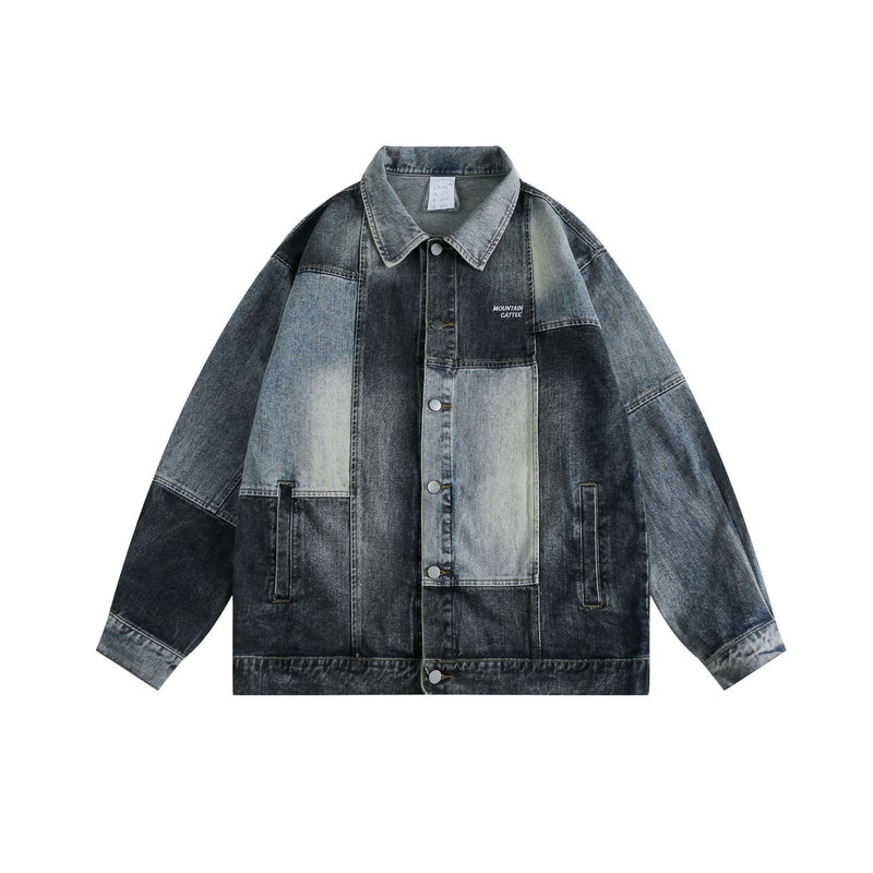 Men Denim Jackets Spring and Autumn Denim Jacket Trendy Baggy Casual Jacket Men